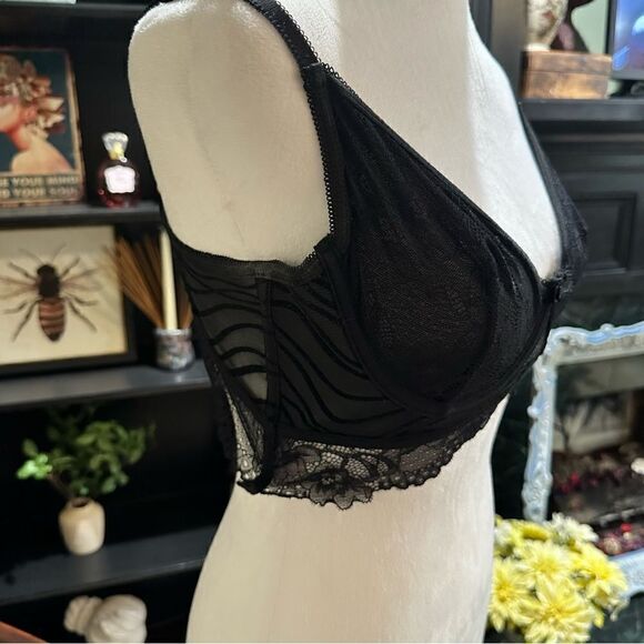Rachel by Rachel Roy Black Lace Bra Size 38C NWOT - Picture 7 of 11